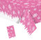 Weihnachtstischdecke Schneeflocke,130x220cm Tischdecke Rosa Weihnachten Rechteckige Weihnachten Tischhussen Tischläufe aus Kunststoff,wasserdichte Ölbeständig Tischdecken für Party,Picknick