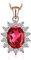 JewelryPalace Ovalschliff 3.2ct Erstellt Rubin Kette Anhänger 45CM, Rot Schmuck Set, Halskette Silber 925 Rosegold Collier Damen Ketten Edelstein Mädchen, Schmuck mit Stein Frauen Jahrestag