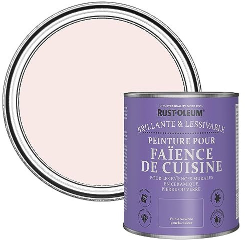 Rust-Oleum Pink Water-Resistant Kitchen Tile Paint in Gloss Finish - China Rose 750ml