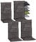 Beo Gartenstuhlauflagen Hochlehner 4er Set Barcelona | Made in EU nach Öko-Tex Standard | Hochlehner Auflagen waschbar | Atmungsaktive Stuhlauflagen Hochlehner mit Ornamenten in Dunkel-Grau