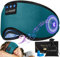LC-dolida Sleep Headphones Bluetooth Eye Mask Blackout Wireless Cotton Eye Mask Comfortable Breathable Ultra-Thin Speakers can Play 15 Hrs, Eyemask Sleep Travel Essentials Birthday Gift for Men Women