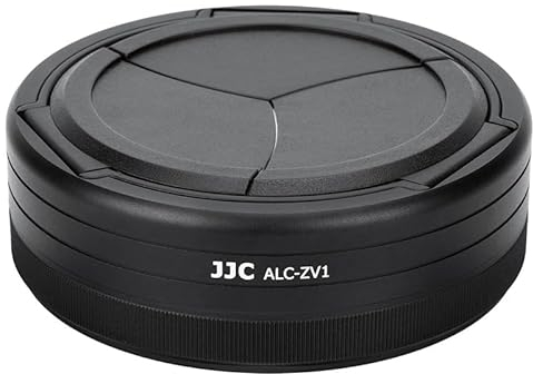 JJC Camera Auto Lens Cap Hood Lens Protector for Sony ZV-1 II ZV-1 Digital Camera - BLACK