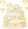 11 Stk Kuchen Deko Acryl in Herzform Tortendekoration Cake Topper Acryl Cupcake Topper Tortendeko Gold für Mädchen Hochzeit Jahrestag Geburtstag Partei