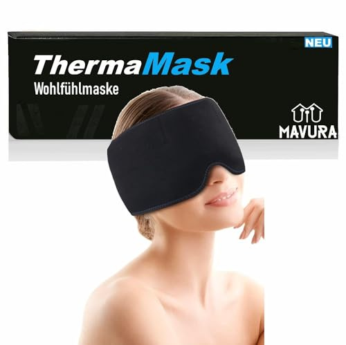 ThermaMask Wohlfühlmaske Gel Schlaf Kühlmaske Kühlmütze, Gesichtsmaske Mütze Verspannungen Universelle Größe
