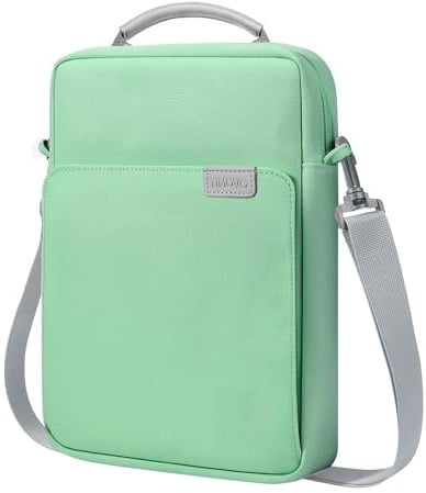 TiMOVO 9-11 Inch Tablet Sleeve Bag with Shoulder Strap for iPad 11-inch A16 2025, iPad 10th Gen. 10.9, iPad 9th/8th/7th Gen. 10.2, iPad Air 11/5th/4th Gen. 10.9, Galaxy Tab A9 Plus 11, Bodhi Green