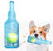 Rubber Water Bottle Dog Toy Cruncher with Built-in Tennis Ball and Treat Dispensing Feature, Squeaky Interactive Dog Chew Toy for Aggressive Chewers - Ideal for Large and Small Dogs (Blue)