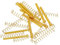 sourcing map 10pcs M3 Guitar Pickup Ring Mounting Screws Pickup Springs for Electric Guitar, Gold Screws Springs