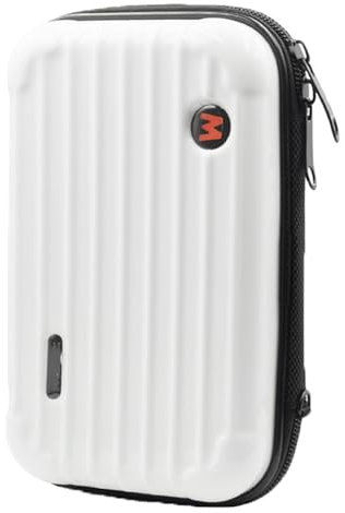 CERFFOOL Kleine Tragetasche für Insta360 Flow/Flow Pro PU-Hartschalen-Schutz, Aufbewahrungstasche, Reisetasche, tragbare Tasche mit Seitengurt, Handschlaufe, Innenhalterung für Action-Kamera-Zubehör,