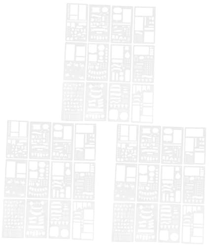 SEWACC 36 Stk DIY-Graffiti-Spray-Malerei Zeitschriftenvorlagen Malschablonen selber machen ausmalbilder zeichenschablonen Tagebuch DIY Schablonen Malschablonen für Notizbücher