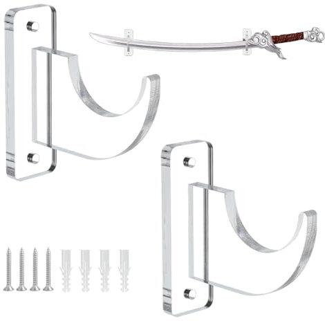 inheming Lichtschwertständer Wandhalterung, Schwert halter Wand halterung ,Samurai-Schwerthalter für Katana, Lichtschwert und Zauberstab zu Hause
