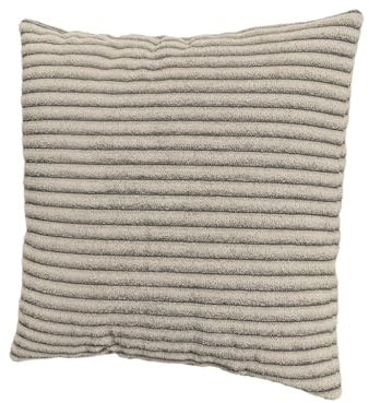 MODERNO Dekokissen aus Cord 40x40 cm - Modern Dekokissen mit Füllung und Bezug - Couchkissen for Sessel und Sofa - Aesthetic Gestreift Kopfkissen mit Reißverschluss - Beige