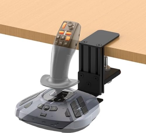 wuutyty Soporte para montaje en escritorio compatible con Thrustmaster T.Flight Hotas One/Hotas 4/Stick X, SimTask Farmstick, VelocityOne Flightstick, Joystick USB G Extreme 3D Pro, Joystick de caz
