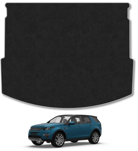 Land Rover Discovery Sport (2015+) Carpet Boot Mat | Grey Edge Trim Tailored Fit Boot Liner Full Coverage Protection Accessories Easy Clean Anti Slip Made in the UK