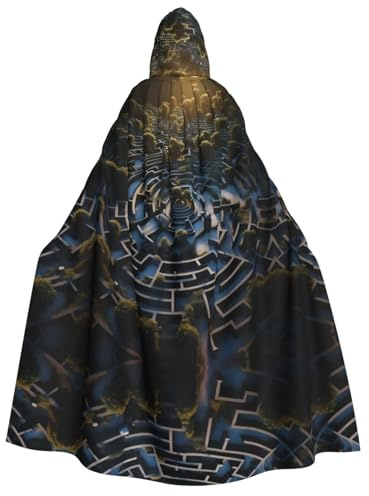 POEZJZW Labyrinth Adult Hooded Cloak Cloak Women Men Halloween Costume Masquerade Cosplay Costume Christmas Party Robe