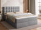 BROMARKT Boxspringbett Detroit 140x200 cm - Doppelbett mit Bonell Matratze - Modern Boxspringbett - Polsterbett mit Bettkasten und Gepolsterte Kopfstütze Grau