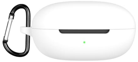 Per QCY Buds, Custodia in silicone Morbido per Auricolari Portatili Per QCY Buds, Custodia Protettiva Antiurto per Cuffie (white)