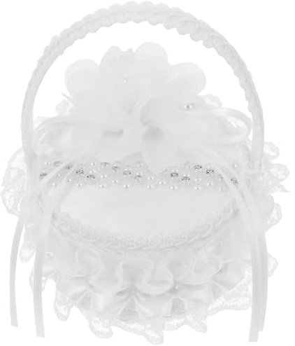 CTIRCHIU Kreative Hochzeitsringbox mit Perlengriff und Besticktem Ringkissen für Hochzeiten Verlobungen Jubiläen Romantische Anlässe und Valentinstag