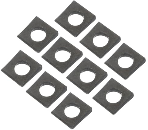 PATIKIL 10 Piezas Arandelas Cuadradas Biseladas M8 Espesor De 2 A 5mm Negro | Arandelas De Cuña En Acero Al Carbono, Para Nivelación De Calzas Hardware De Sujeción