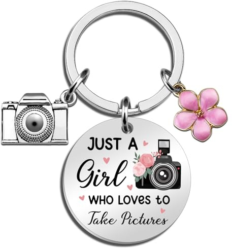 Cxulquvs Camera Keychain Cute Photography Gifts for Women Teen Girls Best Friends Unique Birthday Christmas Gift for Photographers Camera Lovers