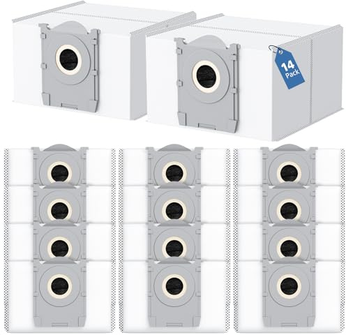 14 Stück Staubbeutel für Ecovacs X8 Omni/X8 Pro Omni/ X9 Pro Omni/ T50 Omni | /T50 Pro Omni/T50 Max Pro Omni/T80 Omni/T30C Omni/ T30C Pro Omni Staubsauger, Ersatzbeutel Zubehörset 3L Staubsaugerbeutel