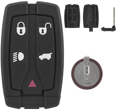 5 Button Car Key Case for Land Rover Freelander 2 2006-2014 VL2330 Battery | For Land Rover Freelander 2 Remote Key Cover key fob shell replacement with VL2330 battery
