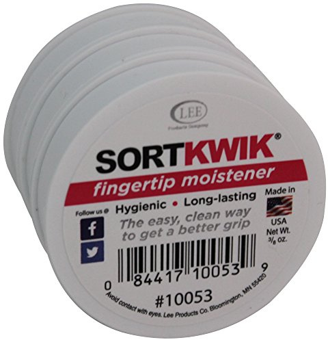 Lee Sortkwik™ Fingertip Moistener,50% Recycled, 0.63 Oz, Pink, Pack Of 3