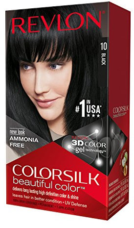 Revlon COLORSILK tinte #10-Schwarz, Ammoniakfrei, 3D Farbtechnologie, Creme, Permanent, Schwarz geeignet