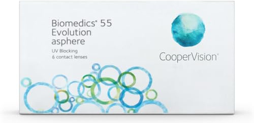 BIOMEDICS EVOLUTION CooperVision Biomedics 55 Evolution Monatslinsen weich, 6 Stück / BC 8.90 mm / DIA 14.20 mm / -9.50 Dioptrien