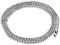 JewelryWe Schmuck Edelstahl Unisex Herren Halskette Kugel Korn Link Kette Kugelkette, Silber 50cm 2mm Breite