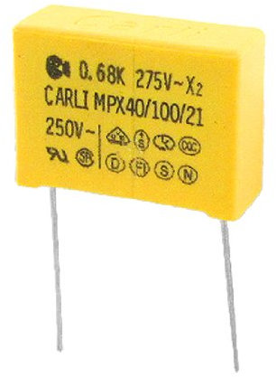 sourcing map 10 Pcs AC 275V 0.68uF câble radial Sécurité Condensateurs MPX