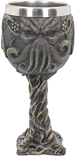 Nemesis Now Cthulhu's Thirst Goblet 21cm Green, Resin w/Stainless Steel Insert, 1 Count (Pack of 1)