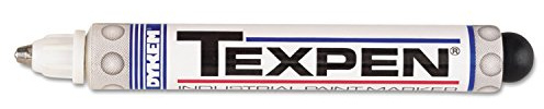 Dykem Texpen Marker (16083, medium steel tip, white color).