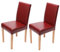 Mendler 2er-Set Esszimmerstuhl Stuhl Küchenstuhl Littau - Leder, rot, helle Beine