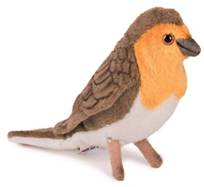 HANSA Plüschtier, Vogel, rot, Kehle (x2) 14 cm H