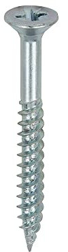 TIMCO Twin-Threaded Woodscrews - PZ - Double Countersunk - 8 x 1 1/2 - Zinc Plated - Box of 200