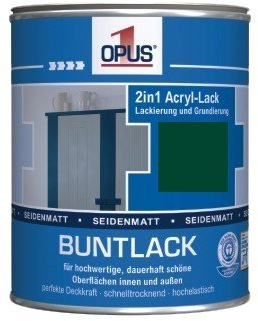 OPUS1 Buntlack wv sm moosgrün 0,375L wasserverdünnbar