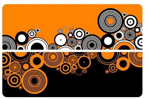 Apalis Selbstklebendes Wandbild Up & Down Retro bunt orange schwarz weiß, Größe:54cm x 81cm