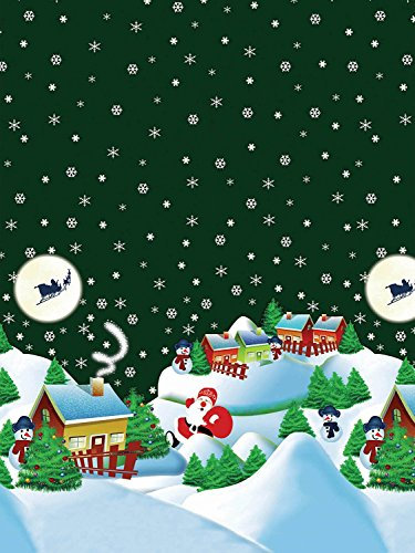 Wachstuch-Tischdecke Weihnachten-Tischdecke Meterware abwischbar Weihnachtstischdecke Größe & Farbe Wählbar (140x140 cm, Grün)