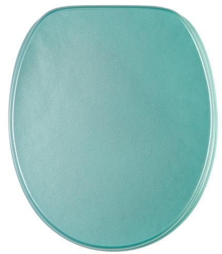 Sanilo Soft Close Toilet Seat, Wide Choice of Glittering Toilet Seats, Stable Hinges, Easy to Mount (Turquoise)
