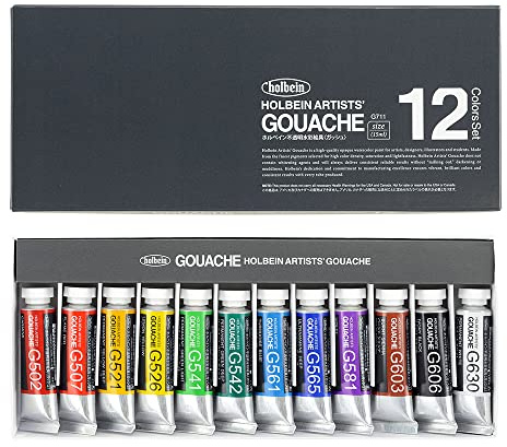 Holbain Artists' Gouache 12color set G711 15ml (No.5)