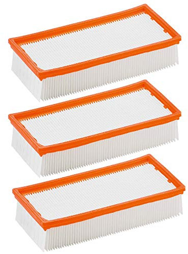 Lot de 3 filtres plissés plats pour aspirateurs d'origine comme Kärcher NT 65/2 NT 72/2 et aspirateur industriel IVC comme 6.904-283.0 NT 72/2 Eco Tc, NT 75/2 Ap Me Tc