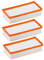 Lot de 3 filtres plissés plats pour aspirateurs d'origine comme Kärcher NT 65/2 NT 72/2 et aspirateur industriel IVC comme 6.904-283.0 NT 72/2 Eco Tc, NT 75/2 Ap Me Tc