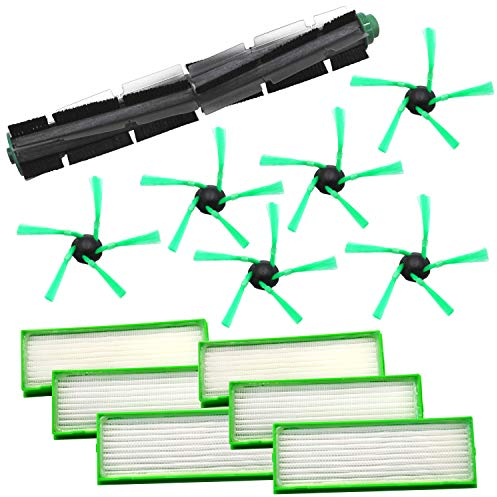 1 Rundbürste 6 Seitenbürsten 6 Filter geeignet für Vorwerk VR200 VR300 VR 200 300