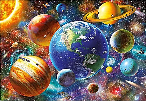 Bimkole DIY 5D Diamond Painting Zubehör Erde, Universum Planet Sternenhimmel Diamant Malerei Kit Voll Runde Bohrer Malen nach Zahlen Malerei Stickerei Kreuzstich Diamond Dekoration, (40x50 cm)