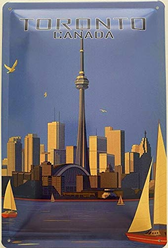 Blechschild 30 x 20 cm Toronto Canada - Deko7