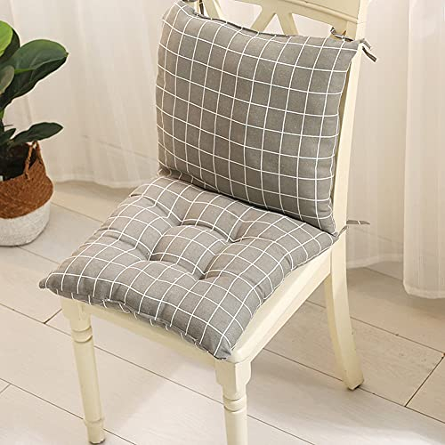 1 Stück Stuhlkissen mit Rückenteil Sitz,Gartenstuhlauflage Niedriglehner Polster Auflage,Rückenkissen mit Bänder,Gartenstuhl Polsterauflage Stuhlauflage Home Büro Sitzauflage Sitzkissen Sitzpolster