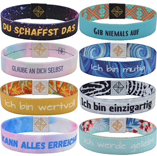 brands2love juma - glaubensband | Armband Du bist wertvoll - Größe M (17cm) | Motivations-Armbänder - Inspirierende Glücksbringer, Freundschafts und Energie-Armband - Für Kinder, Damen, Herren
