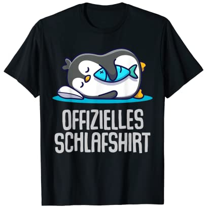 Offizielles Schlafshirt Pyjama Pinguin Penguin Fun Geschenk T-Shirt