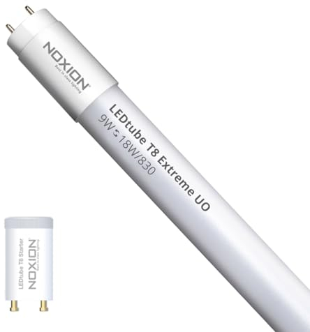 Noxion LED Röhre T8 Avant Extreme (EM/Mains) Ultra Output 9W 1350lm - 830 Warmweiß | 60cm - Ersatz für 18W