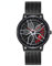 RWXCOW Auto Rad Felgen Nabenuhr - Hohl wasserdicht Sport Uhr für Herren Geschenke Armbanduhren, wasserdichte Edelstahl Armbanduhr, wasserdichte Edelstahl Armbanduhr.GürtelausStahlgewebe(roterZeiger)